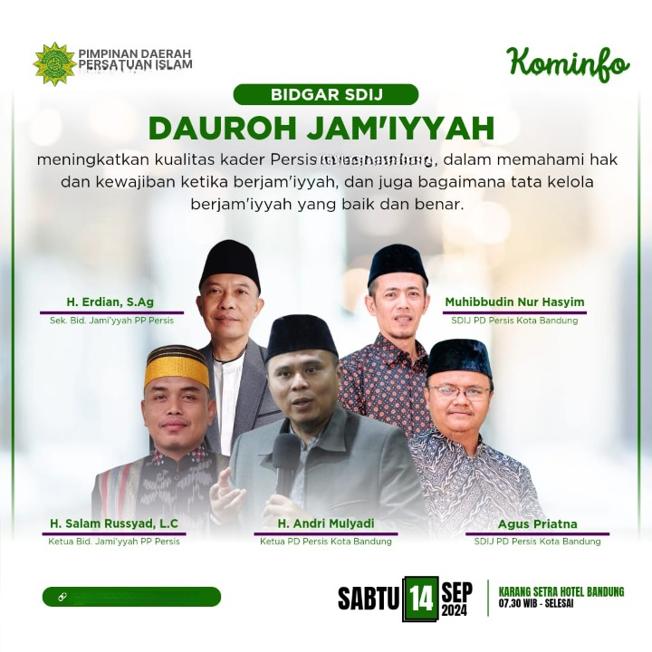 Dauroh Jamiyyah SDIJ PD PERSIS Provinsi Sumatera Barat